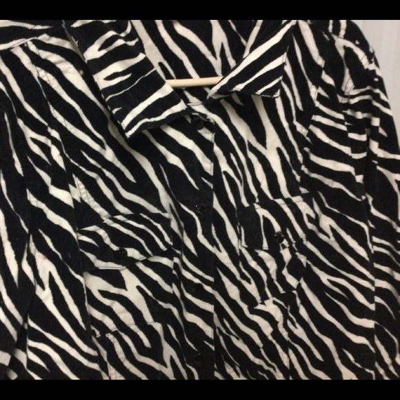 Zebra print super fun jacket size 1X - Picture 6 of 7